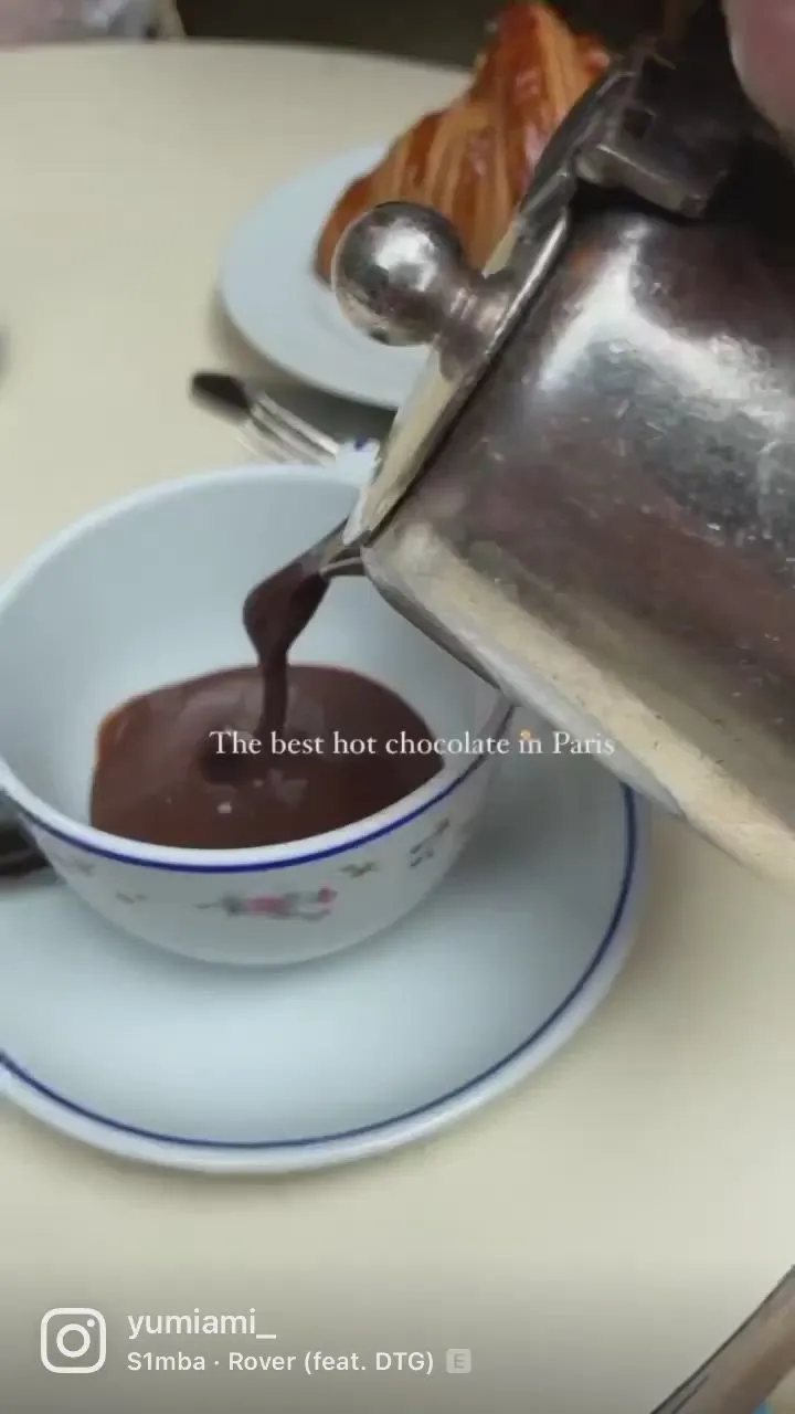 The best hot chocolate in Paris (from Carette) Follow for more!