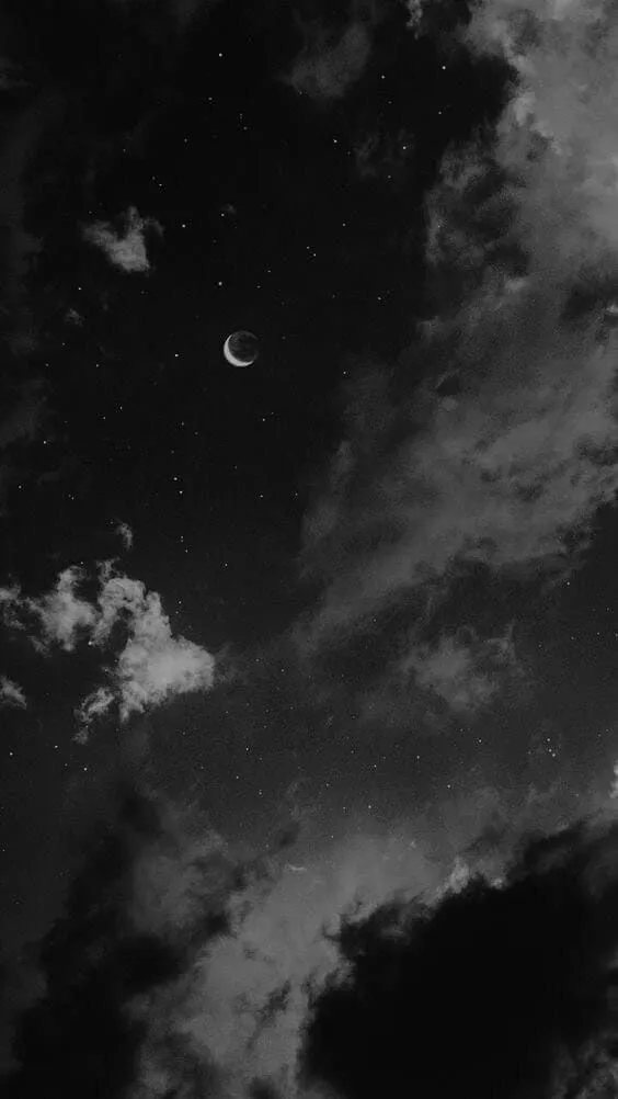 #sky #moon #stars #universe #galaxy #clouds #dark #blackandwhite