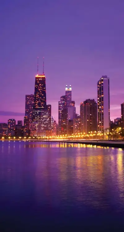 Chi-town in purple hues