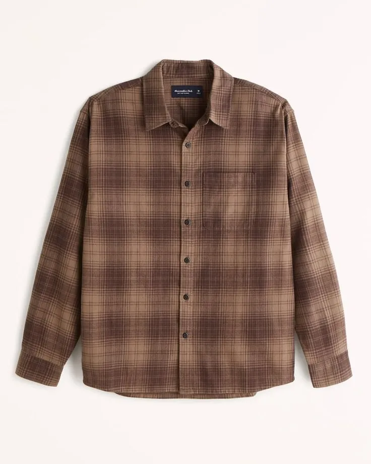 Men's 90s Relaxed Flannel | Men's Clearance | Abercrombie.com