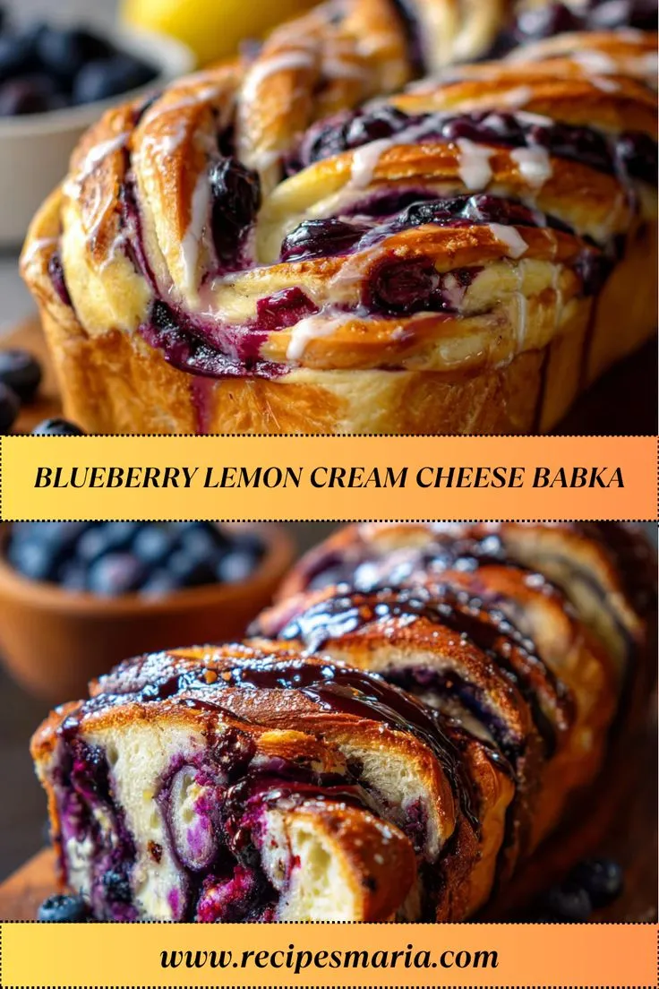 Blueberry Lemon Cream Cheese Babka | Sweet & Tangy Swirled Bread