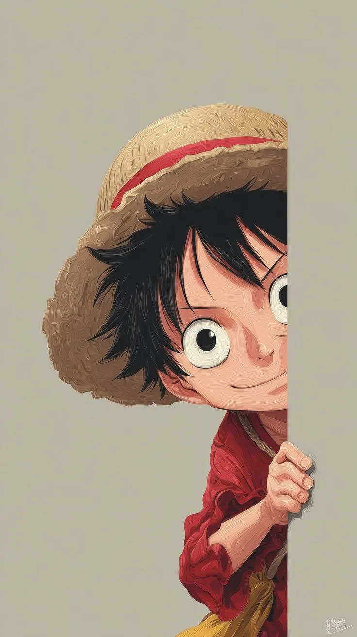 a drawing of a boy wearing a sombrero peeking out from behind a wall