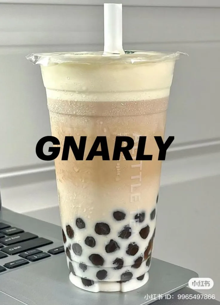 Boba tea is so gnarly 💚