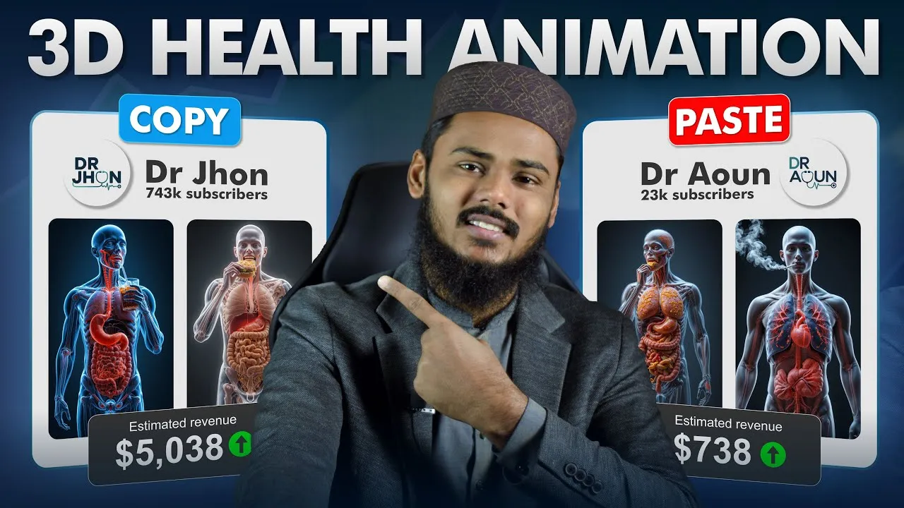 Most Popular Ai Health Content | How to create Science 3d Animation Ai Videos | F Guide