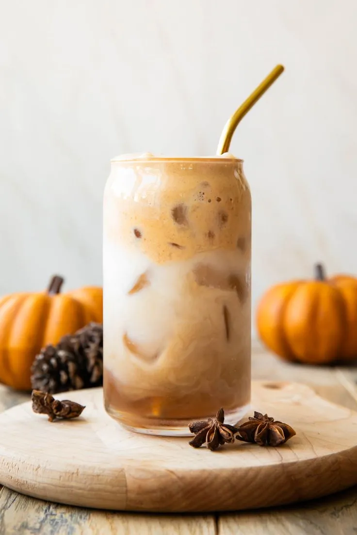 Iced Pumpkin Cream Chai Latte (Starbucks Copycat Recipe) - Desserts & Drinks
