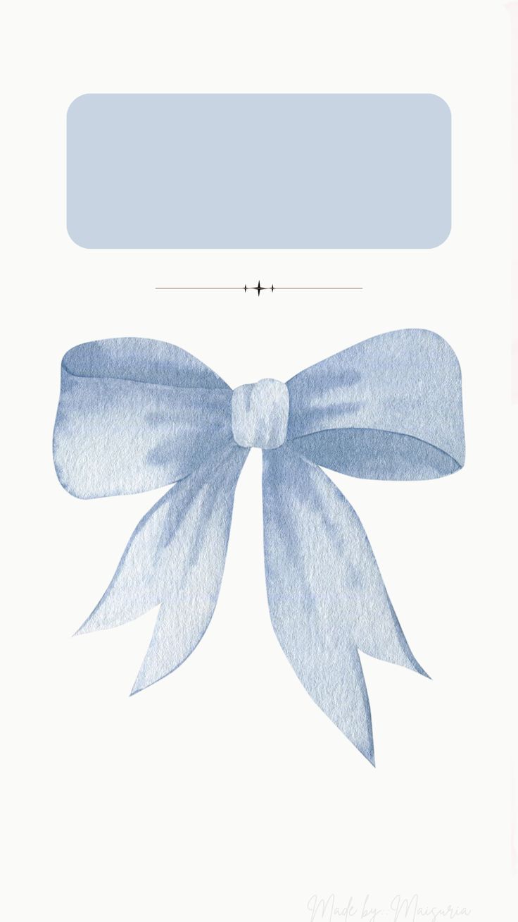 Watercolor Blue Bow