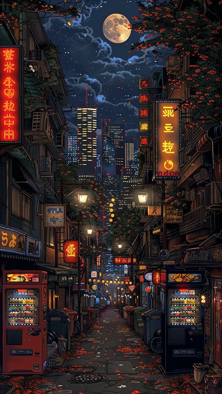 Cyberpunk City Night